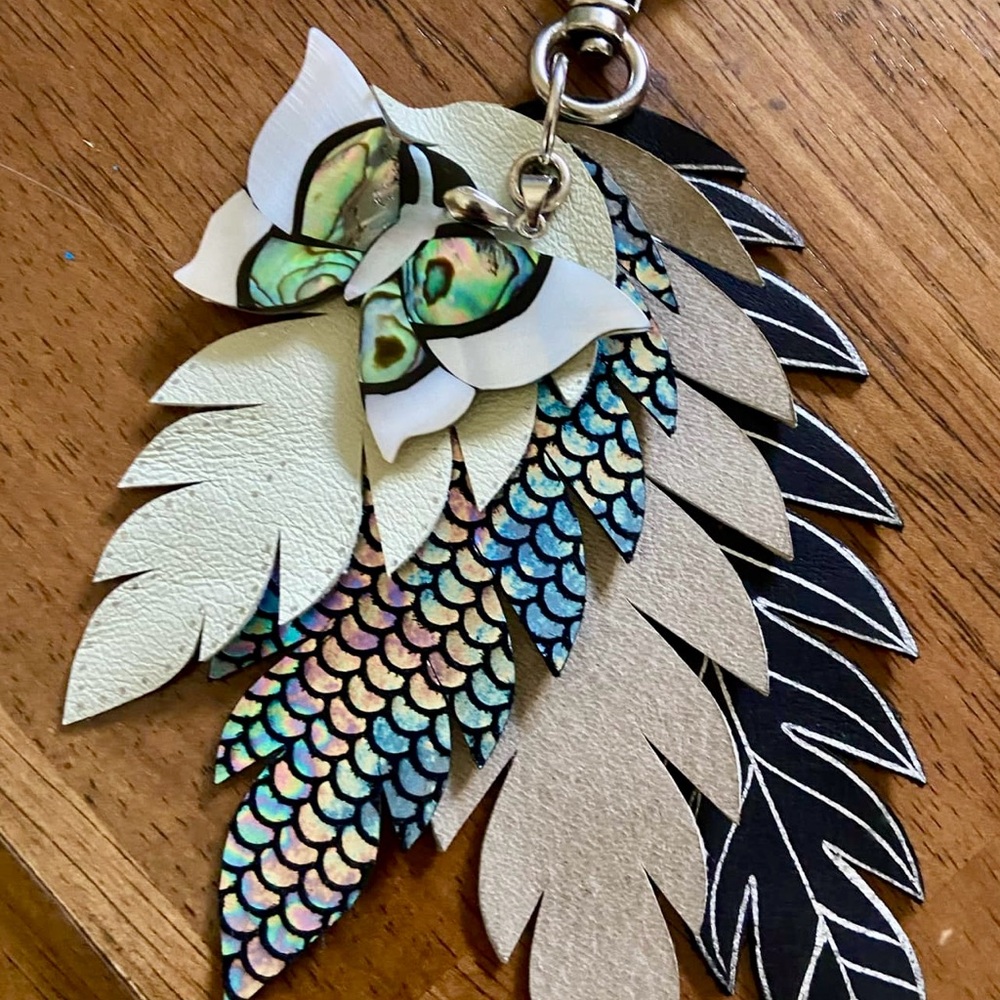 Truffle Trove Custom Made Abalone & Leather Flair